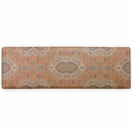 FLOORPOPS 60 x 20 in. Persepolis Anti-Fatigue Comfort Long Mat, Orange FPA3735